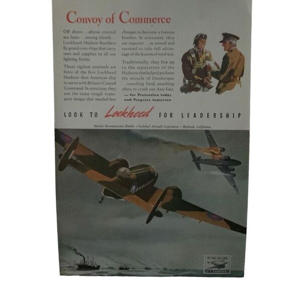 Vintage 1942 Lockheed Convoy of Commerce Ad Advertisement - Picture 2 of 4